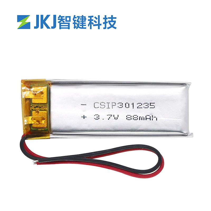 301235 88mAh 專業(yè)軟包聚合物鋰電池生產(chǎn)廠家-智鍵科技有限公司