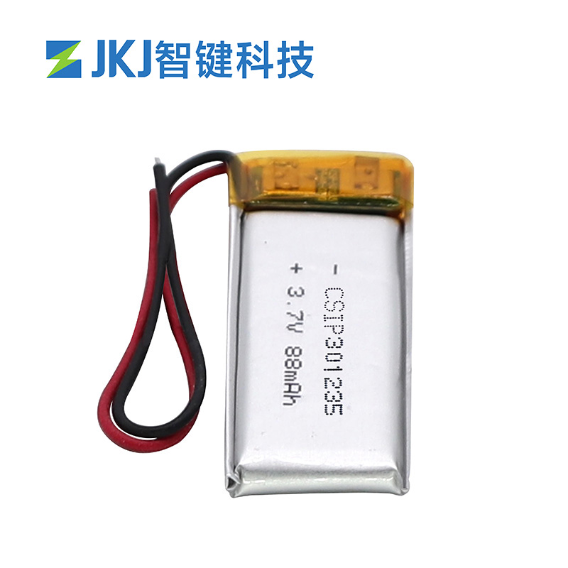 301235 88mAh 專業(yè)軟包聚合物鋰電池生產(chǎn)廠家-智鍵科技有限公司