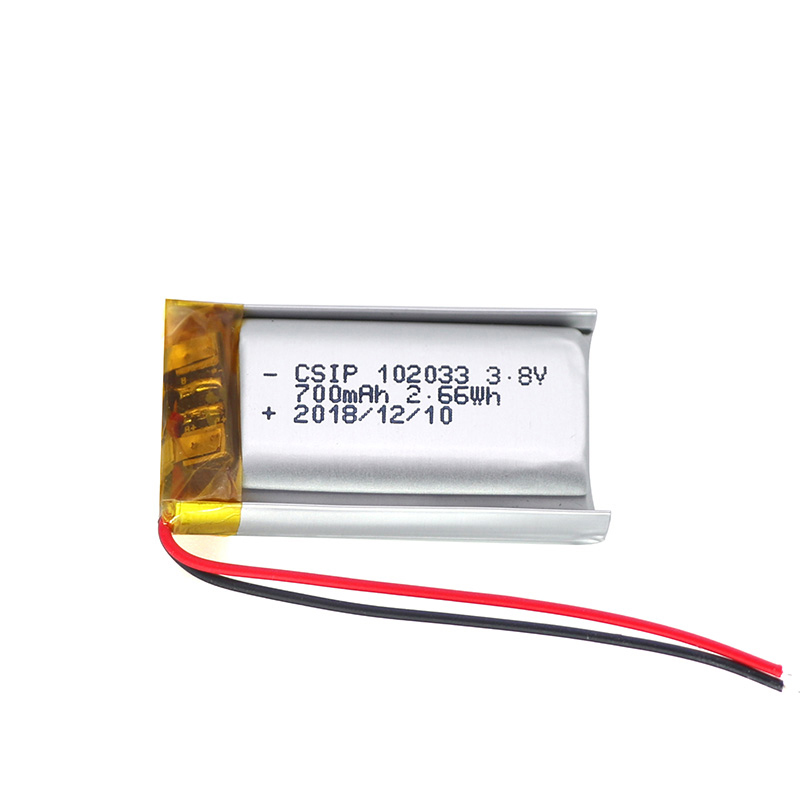 小型鋰聚合物電池 3.7V 102033 700mAh 鋰離子電池供應(yīng)商